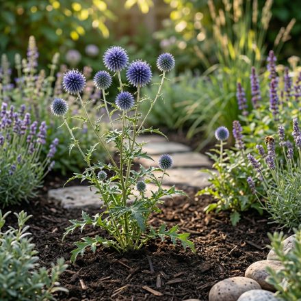 Sötétkék szamárkenyér  (Echinops ritro)