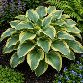 Árnyékliliom ‘First Frost’ (Hosta)