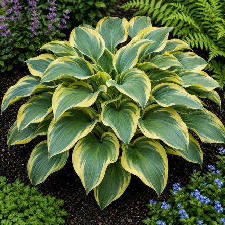 Árnyékliliom ‘First Frost’ (Hosta)