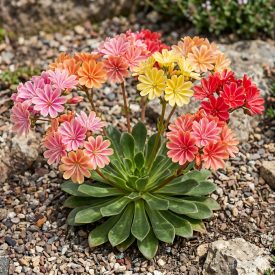   Szivárvány dohánygyökér  'Regenbogen' (Lewisia cotyledon)